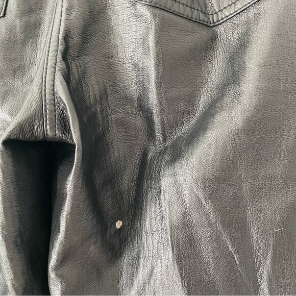 Aritzia Wilfred The Melina Super High Waisted Rise Black Faux Leather Pants 4 - Picture 11 of 12